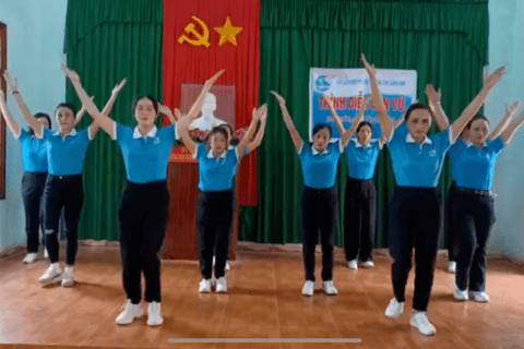 Hội LHPN phường Tam Quan Nam tổ chức trình diễn dân vũ năm 2024
